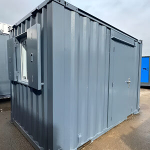 🏢 10ft × 8ft Shipping Container Office | Portable Anti-Vandal Building