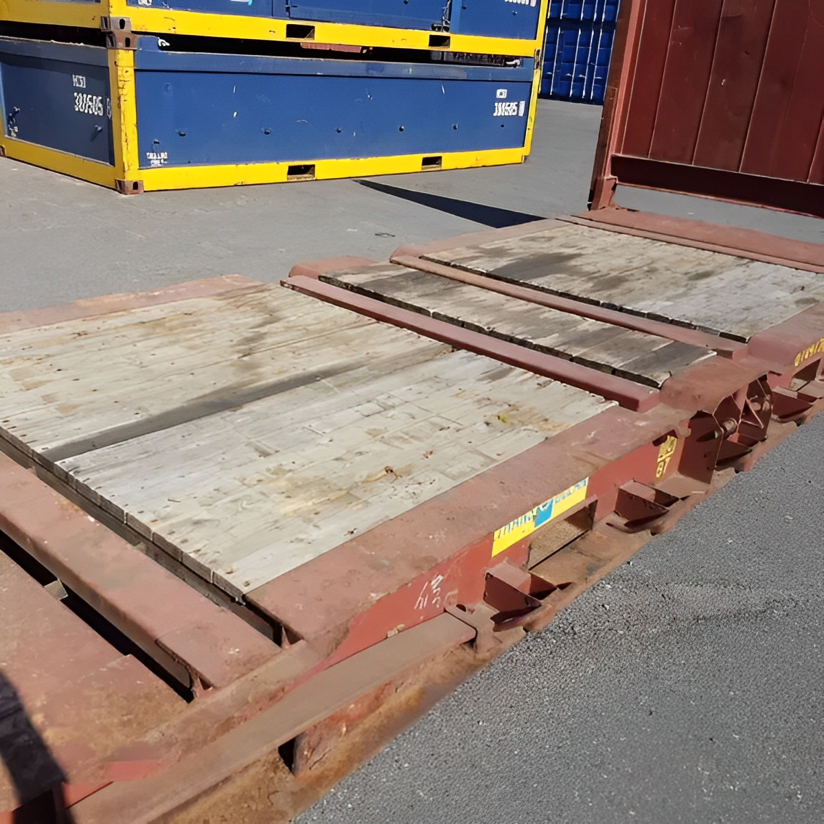๐ข 20Ft X 8Ft Used Flat Rack Shipping Container โ Built for Heavy-Duty Cargo Transport - Image 5