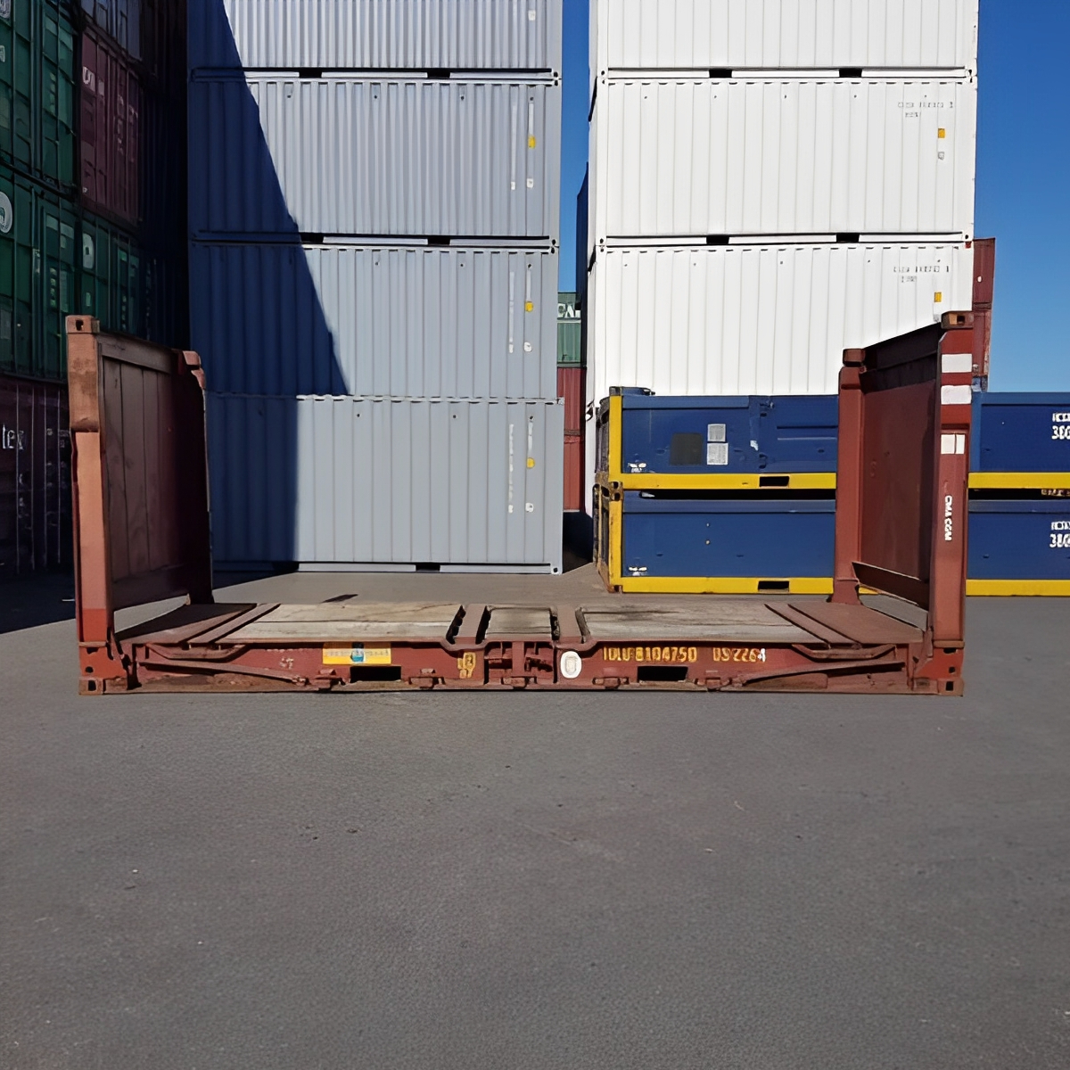 ๐ข 20Ft X 8Ft Used Flat Rack Shipping Container โ Built for Heavy-Duty Cargo Transport - Image 6