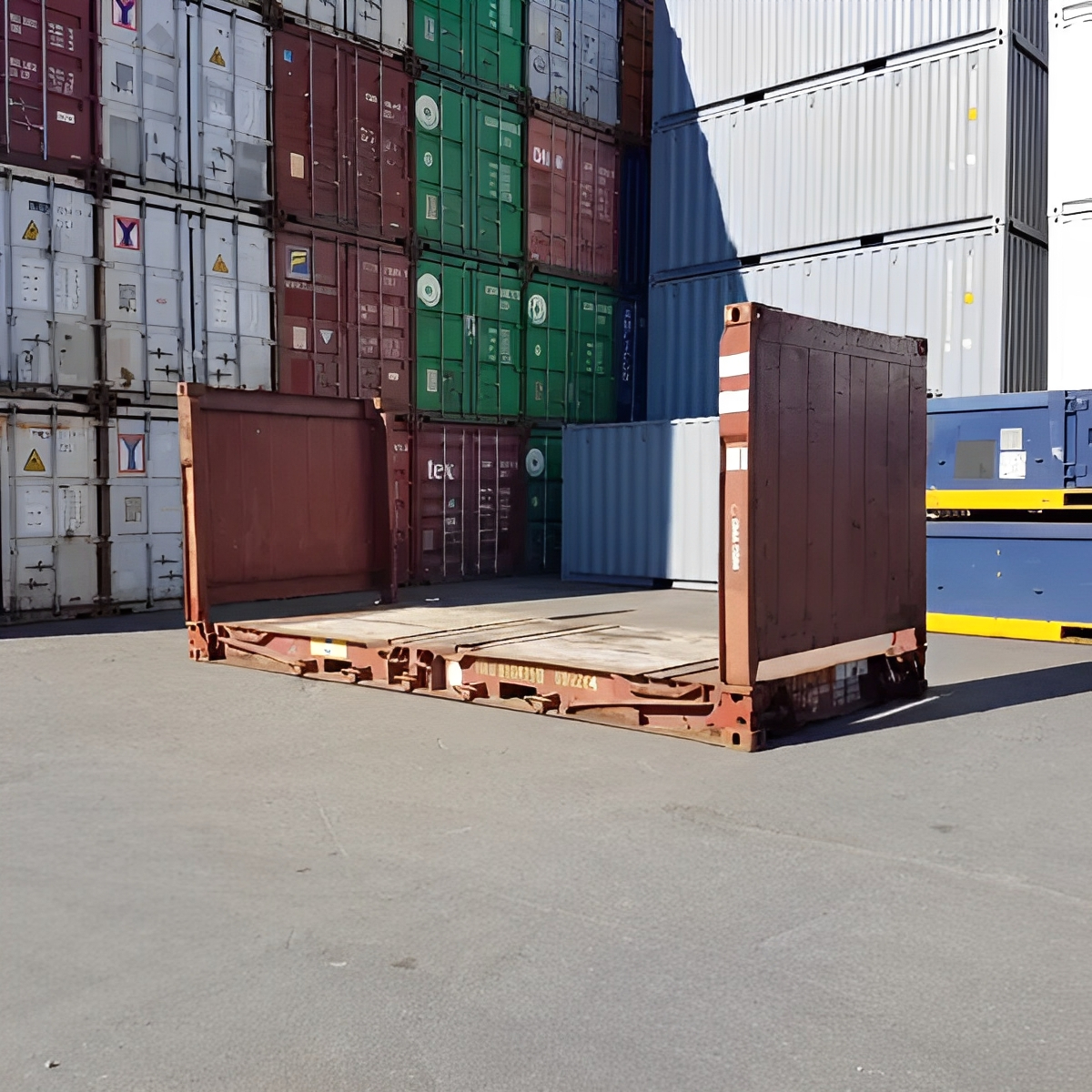 ๐ข 20Ft X 8Ft Used Flat Rack Shipping Container โ Built for Heavy-Duty Cargo Transport - Image 4
