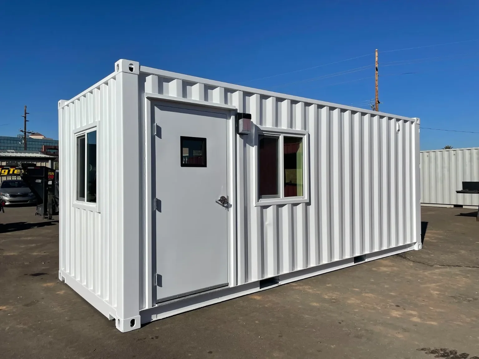 20ft Office in Refurbished Shipping Container – Portable, Secure & Fully Equipped Workspace
