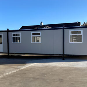 40ft x 10ft Jackleg Office Cabin with Toilet & Kitchenette for Sale | Portable Modular Office